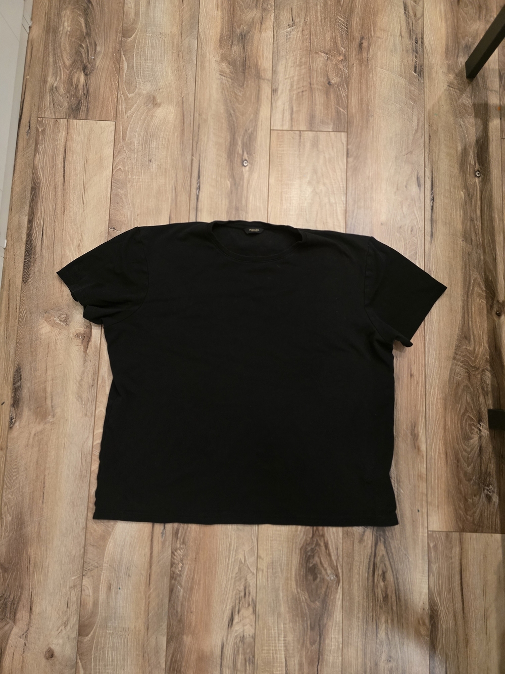 Massimo Dutti Black Short-Sleeve Crew Neck Tee